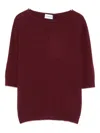 Marella Boat-neck Cashmere Sweater In Red