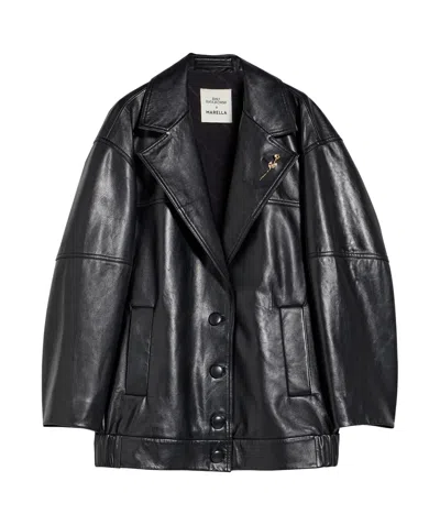 MARELLA BOMBER LEATHER JACKET