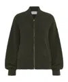 Marella Bouclé Bomber Jacket - Kaki In Green