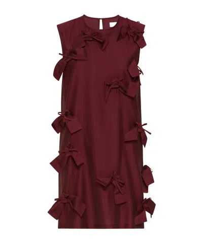 Marella Bow-detail Sleeveless Dress - Bordeaux In Burgundy