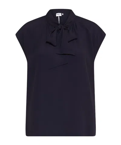 Marella Bow Tie Top In Black