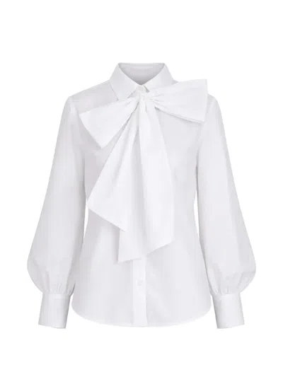 Marella Bow-detail Shirt In White