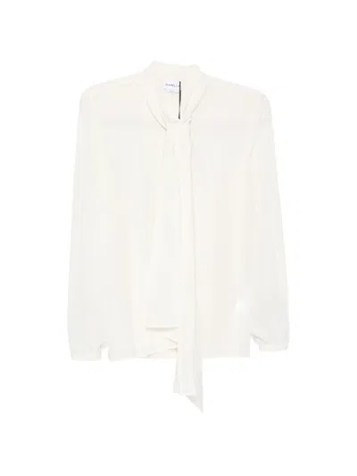 Marella Bow-detail Silk Shirt In White