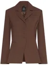 Marella Brown Mltbig Tailored Structured Wool Jacket In Brown