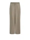 Marella Straight-fit Stretch Viscose And Linen Trousers In Brown