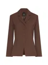 Marella Brown Mltbig Tailored Structured Wool Jacket In Brown