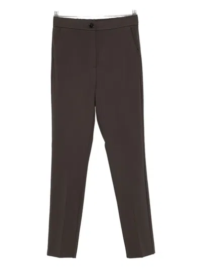 Marella Button-fastening Pocket Trousers In Brown