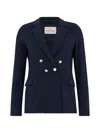 Marella Button Jacket In Blue