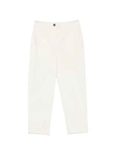 Marella Button Trousers In White