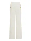 Marella Button-up High-waisted Trousers In White