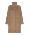 Marella Button-front Coat In Brown