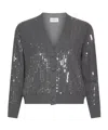 Marella Button-front Long-sleeve Knit Top In Gray