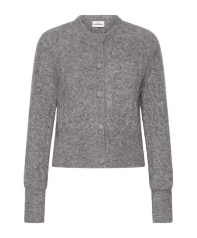 Marella Cable-knit Alpaca-blend Cardigan In Neutral