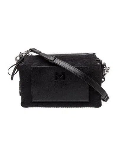 Pre-owned Marella Canvas Shoulder Bag W/ Tags In Black