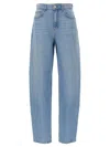 Marella Womens Barrel Wide-leg Denim Jeans Blue Jeans In Blue