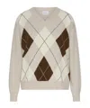 Marella Cashmere-blend Inlay Sweater In Brown