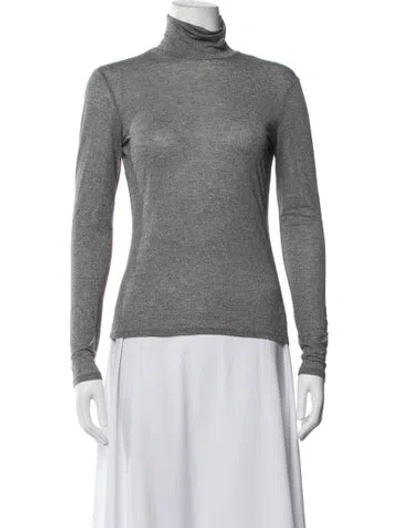 Pre-owned Marella Cashmere Turtleneck Sweater In Grey