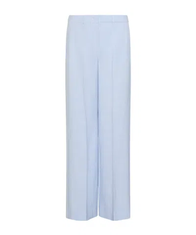 Marella Casual Pants With Belt Loops In Blue