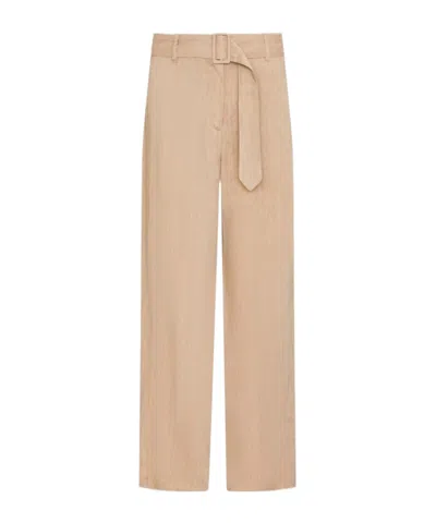 Marella Casual Pants With Belt Loops In Neutral