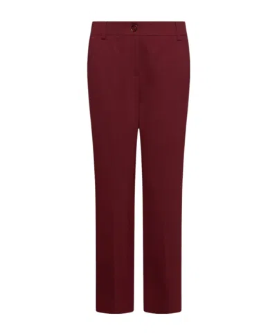 Marella Casual Trousers With Belt Loops In Red