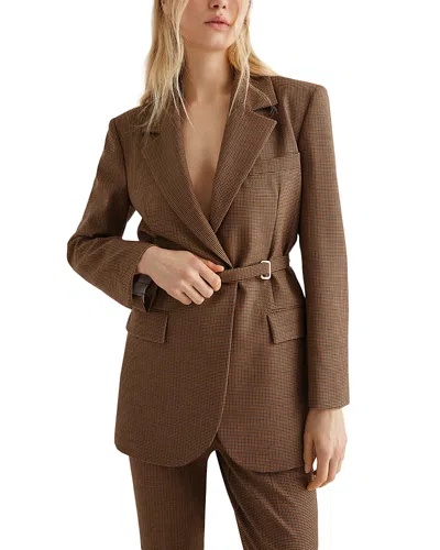 Marella Cerreto Belted Jacket In Brown
