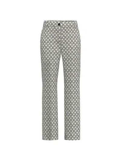 Marella Chain-link-print Trousers In Gray
