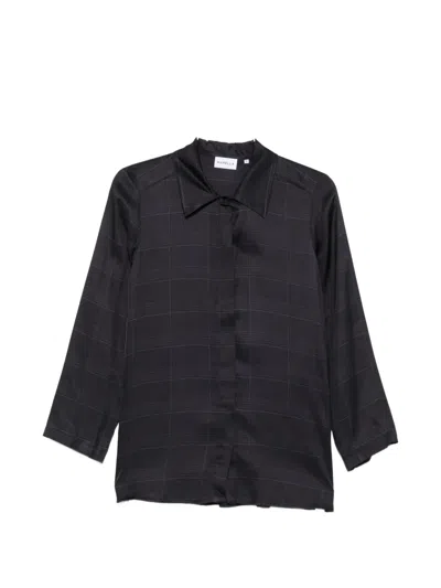 Marella Checked Long-sleeve Shirt In Blue
