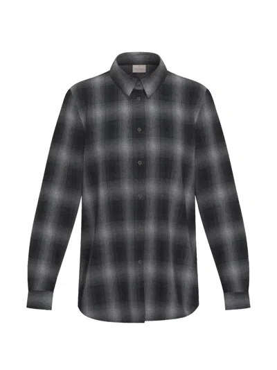 Marella Check-pattern Long-sleeve Shirt In Gray