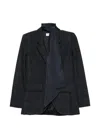 Marella Check-pattern Single-breasted Jacket In Blue