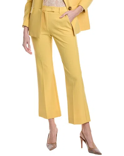Marella Tab Waist Canvas Trousers In Gold