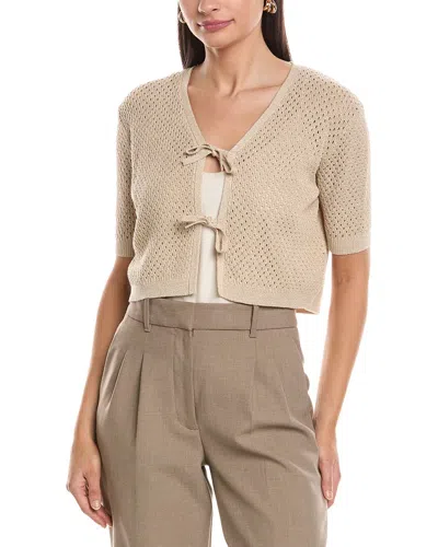 Marella Ciack Linen-blend Cardigan In Neutral