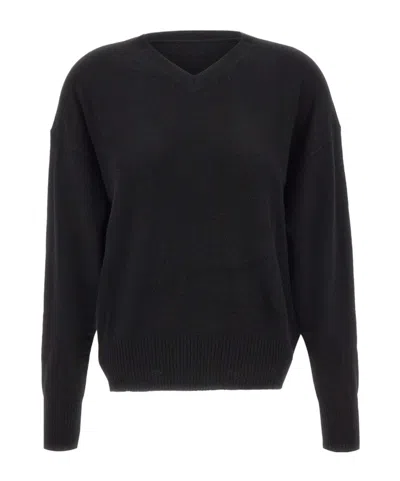 Marella Cinta V-neck Knitted Sweater In Black
