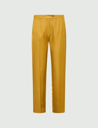 Marella Cloth Chino Woman Cognac In Yellow