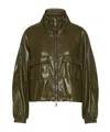 Marella Coated Jersey Blouson Jacket In Green