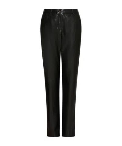 Marella Coated Jersey Trousers - Black