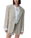 Shop Marella Emily Ratajkowski X  Oversized Blazer In Sand