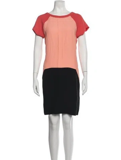 Pre-owned Marella Colorblock Pattern Knee-length Dress In Pink
