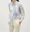 Shop Marella Conio Crepe Shirt In Dust Blue