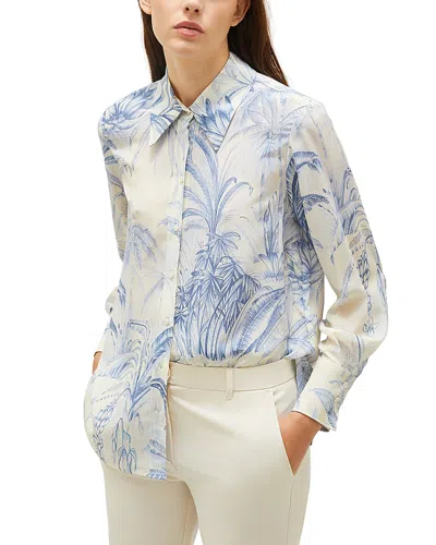 Marella Conio Silk Shirt In Dust Blue