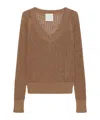 Marella Cotton And Lurex Sweater In Brown