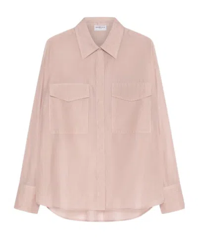 Marella Cotton And Silk Voile Shirt In Pink
