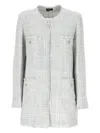 Marella Cotton-blend Coat In Gray