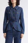 Marella Button-front Denim Jacket In Blue