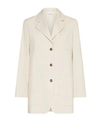 Marella Cotton Poplin Blazer - Ice In White