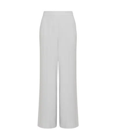 Marella Crepe Envers Satin Palazzo Trousers In White