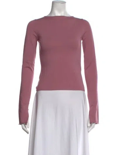 Pre-owned Marella Crew Neck Long Sleeve Top W/ Tags In Pink