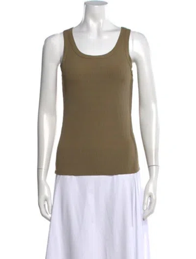 Pre-owned Marella Crew Neck Sleeveless Top In Green