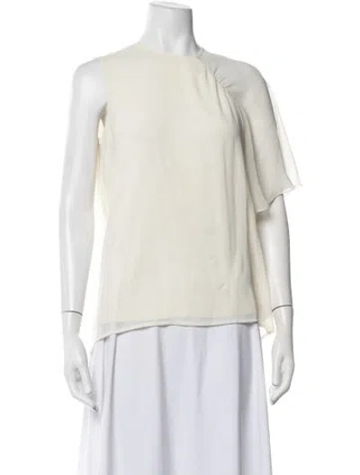 Pre-owned Marella Crew Neck Sleeveless Top In Neutrals