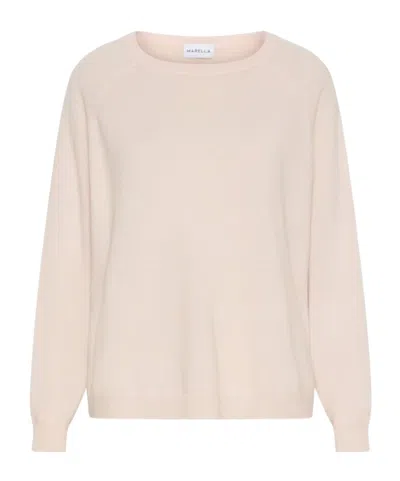 Marella Crew-neck Long-sleeve Sweater In Neutral