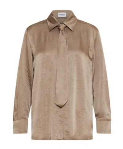 Marella Crinkle Fabric Shirt In Orange